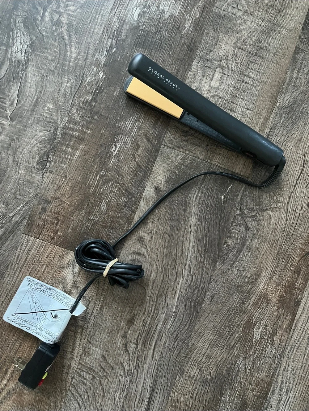 Global Beauty Black & Gold Ceramic Hair Straightener